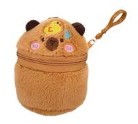 Portefeuilles en peluche avec motif animal de dessin animé Storage Bag Lovely Capybara Porte-monnaie Pendentif Étui pour écouteurs Pochette pour pièces de monnaie Petit sac à monnaie Rangement pour