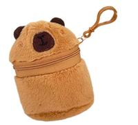 Portefeuilles en peluche avec motif animal de dessin animé Storage Bag Lovely Capybara Porte-monnaie Pendentif Étui pour écouteurs Pochette pour pièces de monnaie Petit sac à monnaie Rangement pour
