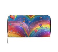 Portefeuilles LGBT Rainbow Love en Cuir PU pour Femmes et Hommes, Porte-Cartes à Fermeture éclair, Porte-Monnaie à Longue Pochette