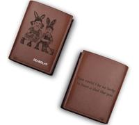 Portefeuilles Personnalisés pour Hommes, Portefeuille en Cuir Personnalisé avec Gravure Photo et Texte, Portefeuille à Deux Volets avec Fenêtre d'Identification, Cadeaux pour Hommes, Papas et Maris