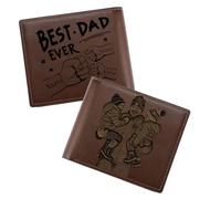 Portefeuilles Photo Personnalisés pour Les Hommes, Cadeaux pour Le Meilleur Papa Jamais, Gravé Image & Nom Portefeuilles pour Petit Ami Et Père, Cadeau d'anniversaire