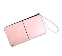 Portefeuilles pour femme - Grand sac à main avec dragonne - Portefeuille pour téléphone - Joli long et fin - Pour la vie quotidienne - Bandoulière pour femme - Rose - Taille unique