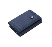 Portefeuilles pour Femmes Porte-Monnaie 3 Fois pour Hommes Portefeuille en Toile de Couleur Unie avec Paquet de Cartes (Couleur : Schwarz)