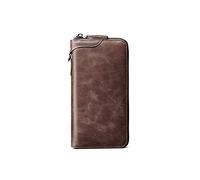 Portefeuilles pour hommes en cuir véritable portefeuilles pour hommes enveloppe pochette téléphone poignet sac à main sac d'affaires vintage long portefeuille homme luxe fermeture éclair bracelets