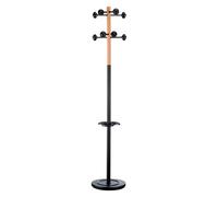 Portemanteau Accueil modèle bois - Noir/hêtre