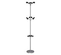 Unilux Portemanteau Advantage 100340648 Acier/Polypropylène Gris métal/Noir 180 cm