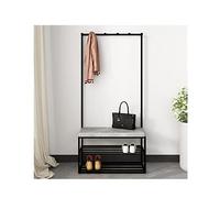 Portemanteau d'entrée chaussures Ben entrée hall arbre avec 2 étagères de rangement étagères de rangement industrielles porte-chaussures avec organisation 3 en 1 design couloir, chambre à coucher,