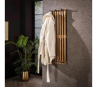 Portemanteau en bois massif TABATA 2x3 crochets haut