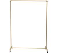 Portemanteau en métal Porte-linge Barre de penderie avec 4 roulettes