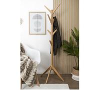 HOME DECO FACTORY – Porte-manteau Arbre HD6189 – 8 patères, bambou naturel, 178 cm, beige