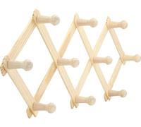 Portemanteau Ichigo Ichie extensible en bois, porte-manteau accordéon avec 10 crochets