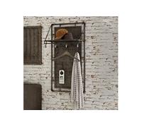 HAKU Möbel garderobe Murale Anthracite, métal - Dim.: L 60 cm x H 120 cm x P 35 cm, Style: Industrial