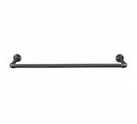 Portemanteau mural, Barres de suspension pour vêtements en tuyaux industriels, gain de place, 92 x 30 x 7,5 cm, capacité de 50 Kg, Noir