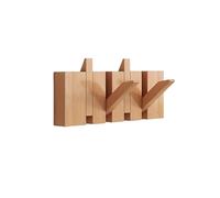 Portemanteau Mural en Bois, Pendentif Mural en Forme de Piano, Crochet Rabattable pour Manteaux, Sacs, Chapeaux, Matériau en Hêtre, pour l'entrée, la Chambre, la Salle de Bain(Primary,4 hooks)