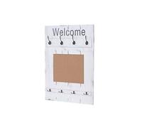 Portemanteau mural MENDLER HWC-C89 avec tableau d'affichage, 91x60cm blanc shabby Blanc G