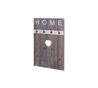 Portemanteau mural MENDLER HWC-C89, HOME, 8 crochets, 91x60cm brun shabby Marron