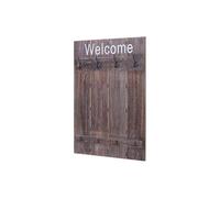 Portemanteau mural HWC-C89, WELCOME, 91x60cm brun shabby