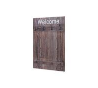 Portemanteau mural MENDLER HWC-C89, WELCOME, 91x60cm brun shabby Marron G