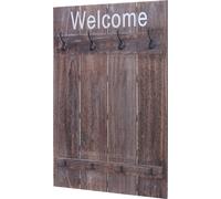 Portemanteau mural MENDLER HWC-C89, WELCOME, 91x60cm brun shabby Marron