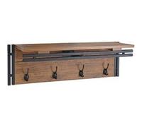 Portemanteau mural MENDLER HWC-A27, 24x75x24cm, aspect chêne sauvage Marron