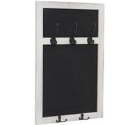 Portemanteau mural MENDLER HWC-C51, tableaux noirs, 55x34cm blanc, shabby Blanc