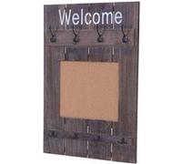 Portemanteau mural MENDLER HWC-C89 avec tableau d'affichage, 91x60cm brun shabby Marron G