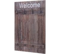 Portemanteau mural MENDLER HWC-C89, WELCOME, 91x60cm brun shabby Marron G