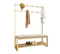 Portemanteau porte-manteau entrée entrée arbre avec chaussures Ben étagère de rangement organisateur d'entrée robuste MDF porte-manteau avec crochets couloir, chambre à coucher, dortoir industriel