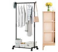 Portemanteau pour vêtements résistant - Rangement saisonnier robuste - Cintre à vêtements pour usage intensif avec roues, pour couvertures, chaussures, serviettes, armoire, entrée, buanderie, chambre