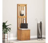 Portemanteau SANDNES 87x40x159,5 cm bois massif pin banc de couloir vidaXL