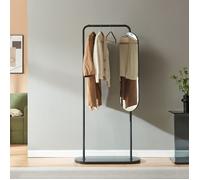 Portemanteau sur pied avec miroir Vamn 167 x 80 x 35 cm noir