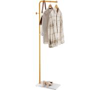 Portemanteau VEVOR, 450 x 250 x 1700 mm, portemanteau avec socle en pierre de quartz et 3 crochets ronds, porte-vestes pour entrée, salon, barre de support pour manteaux, chapeaux, sacs