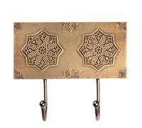 Portemanteau vintage Adil 20 cm 2 crochets | Patère murale pour le mur ou la porte | Porte-manteau en fer | Crochet pour serviette dans la salle de bain ou la cuisine