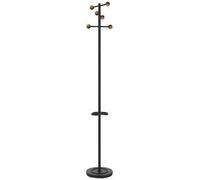 Portemanteau WELCOME WOOD, 6 crochets, noir