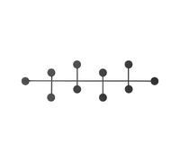 Portemanteaux mural Afteroom L WxHxD 78,8x23,6x4cm