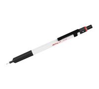 Portemine rOtring 500 | Mine HB 0,5 mm | Corps hexagonal en plastique blanc et prise antidérapante en métal texturé