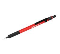 Portemine rOtring 500 | Mine HB 0,5 mm | Corps hexagonal en plastique rouge et prise antidérapante en métal texturé