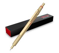 Portemine rOtring 600 | Mine HB, 0,5 mm | Portemine entièrement métallique | Or | Prise crantée antidérapante et corps hexagonal