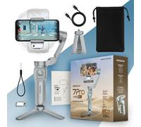 PORTENTUM 7 Pro Stabilisateur Smartphone avec Module IA de Suivi Autonome - Gimbal à 3 Axes Pliable avec trépied - Stabilisateur iphone et Android - App optionnelle - vlog Youtube TikTok
