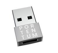 PORTENTUM Adaptateur USB C Femelle vers USB A mâle 2.0 Vitesse 480 Mo Corps Premium Zinc Haute résistance à la Chaleur Adaptateur USB vers Type C de Seulement 4 g