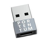PORTENTUM Adaptateur USB C vers USB A - Vitesse de 480 Mo - Zinc de qualité supérieure - Haute résistance à la Chaleur - Adaptateur USB vers USB C avec Seulement 4 grammes.