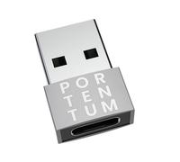 PORTENTUM Adaptateur USB C vers USB A - Vitesse de 480 Mo - Zinc de qualité supérieure - Haute résistance à la Chaleur - Adaptateur USB vers USB C avec Seulement 4 grammes.