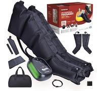 PORTENTUM bottes pressothérapie jambes avec batterie - 8 modes et 3 intensités - USB-C - Télécommande écran LCD - Avec accessoires pour bras et ceinture - Drainage lymphatique jambes - Sac inclus