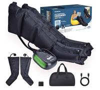 Pressothérapie à domicile - Appareil de massage des jambes - Commande avec écran LCD - Soulage les jambes fatiguées et améliore la circulation - Sac de transport