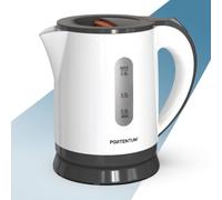 PORTENTUM Bouilloire electrique 0,8 L avec base rotative à 360° - Mini kettle de 1100 W sans BPA - Filtre anticalcaire amovible - Indicateur de niveau - Arrêt automatique de sécurité
