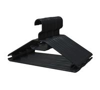 PORTENTUM Cintres en Plastique Recyclé 100%, Lot de 30, Noirs - Crochet Rotatif à 360º, Gain de Place, Support pour Accessoires et Crochets pour Robes, Fabriqués en Espagne