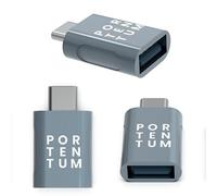 PORTENTUM Lot de 3 adaptateurs USB C vers USB 3.0 (3.1) OTG Vitesse 10 Go Corps Premium Zinc avec Haute résistance à la Chaleur Adaptateur USB vers Type C de Seulement 5 g