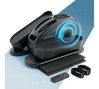 PORTENTUM Mini Velo elliptique Electrique avec Tapis et Sangles - Nouveau Format 2026 Plus Compact - Pédalier d'appartement Automatique et Manuel 12 Vitesses - Pedalier Moteur Silencieux