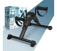 PORTENTUM Pedalier d’Appartement Senior avec Base améliorée et Tapis antidérapant - Pliable avec écran LCD - Mini Velo Bras et Jambes Compact avec résistance réglable pour Sport Maison