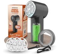 PORTENTUM Rasoir Anti Bouloche Électrique - Écran LED, 3 Vitesses 9.000 RPM, Lame 6 Couches, 2h d’Autonomie, Anti Peluche Vetement USB C Rechargeable, Compact et Puissant pour Vêtements et Maison